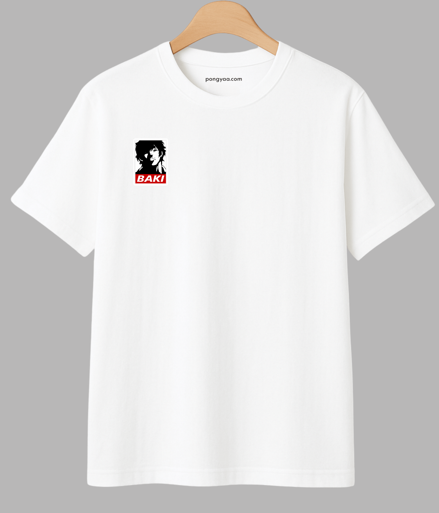Baki Hanma Anime T-Shirt featuring a bold logo design on a white graphic tee