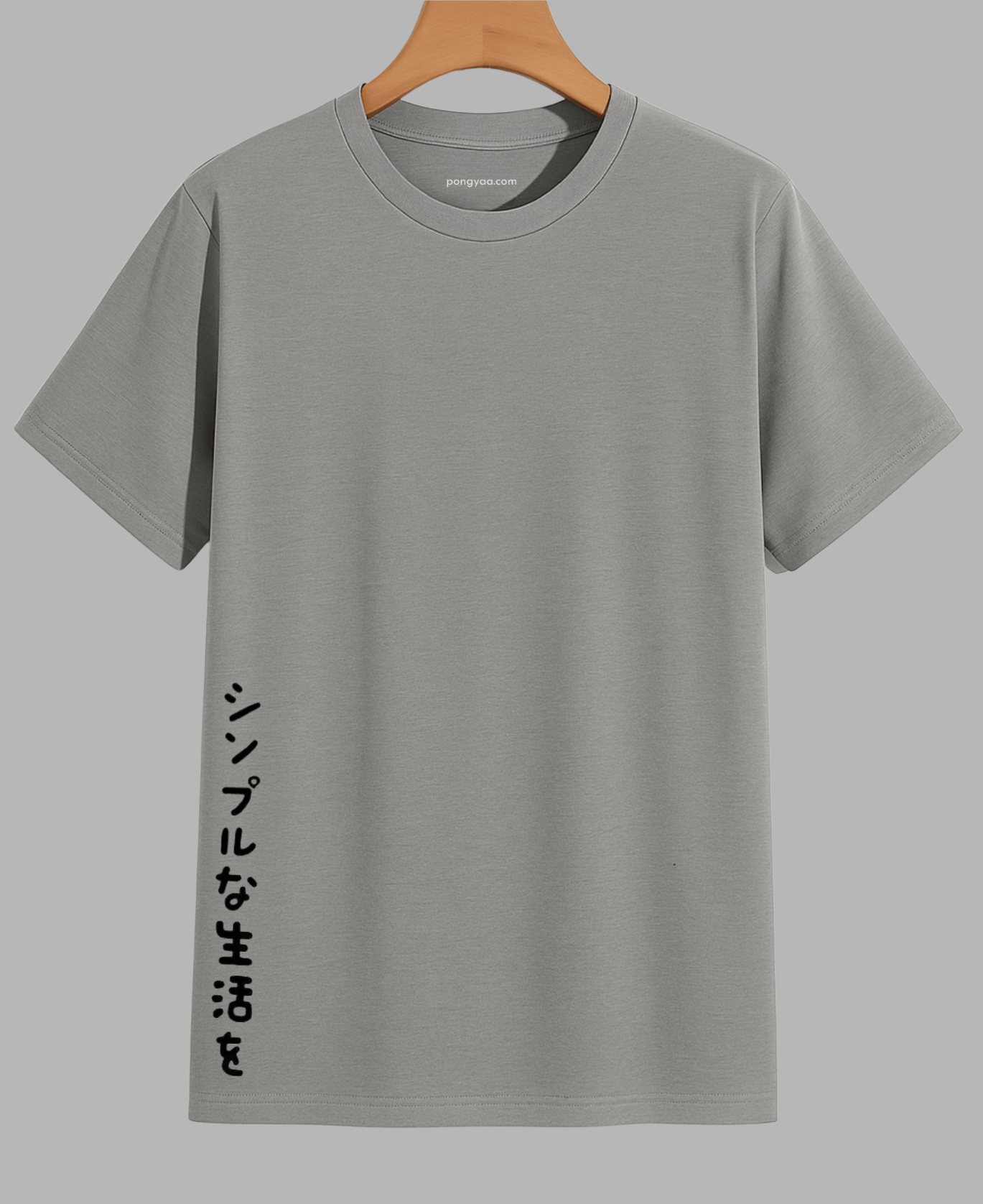  Anime Outline Graphic T-Shirt,Gray t-shirt with anime character design and text on a gray background