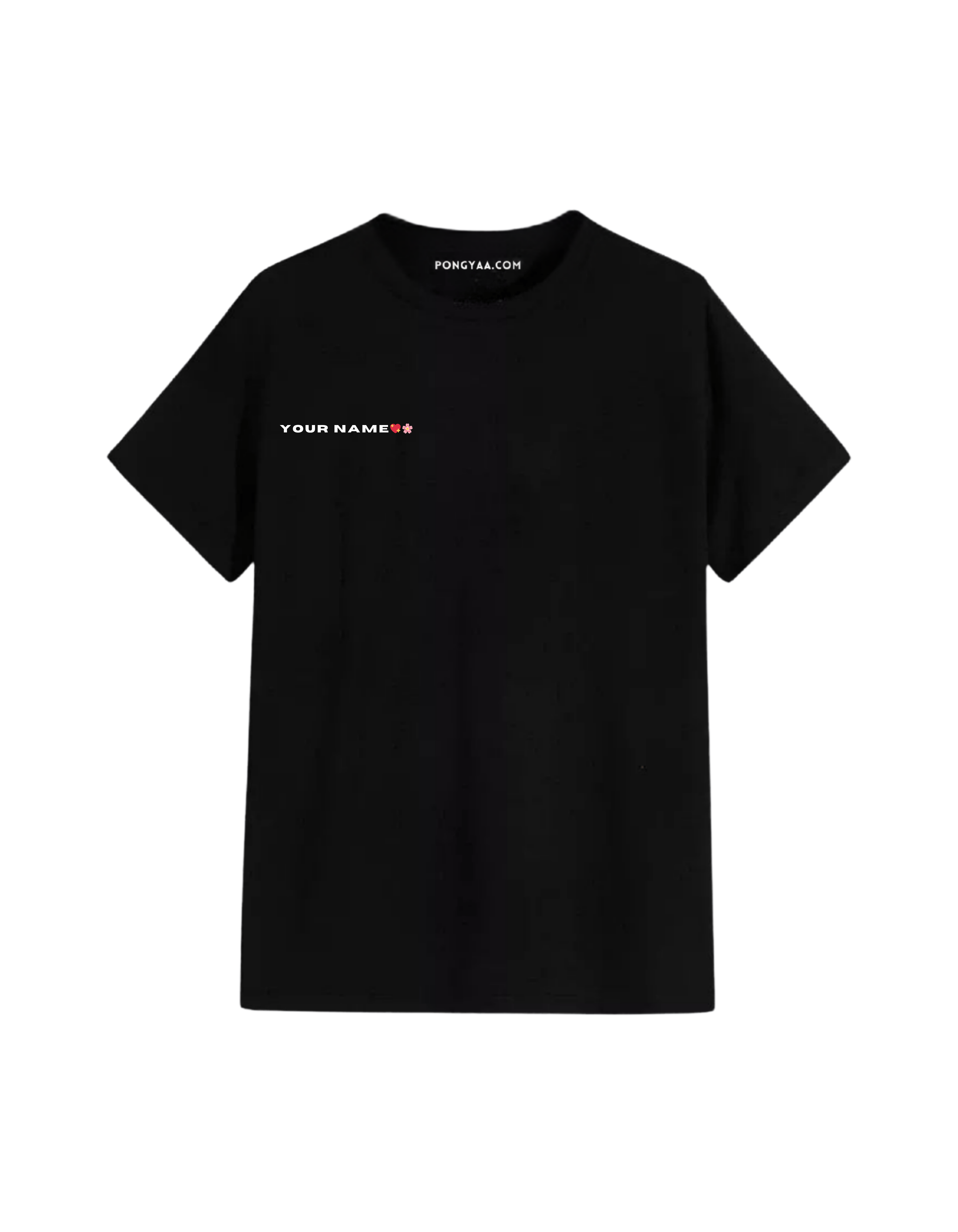 Custom My Girl Only You T-Shirt in black with customizable name print on front.